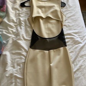 Off-white/creams midi dress (size S)